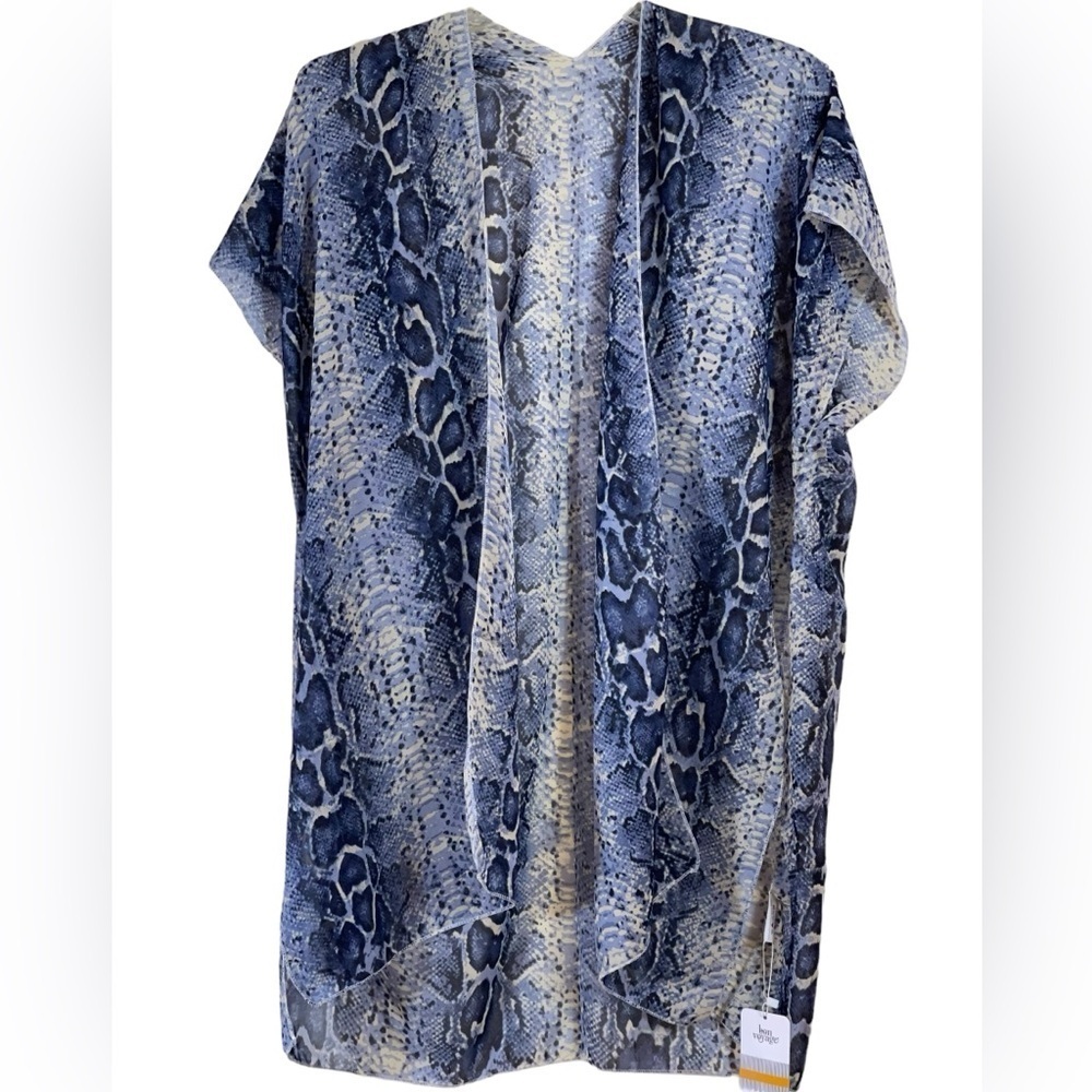 NWT- Bon Voyage snake skin patterned cover up. One size.